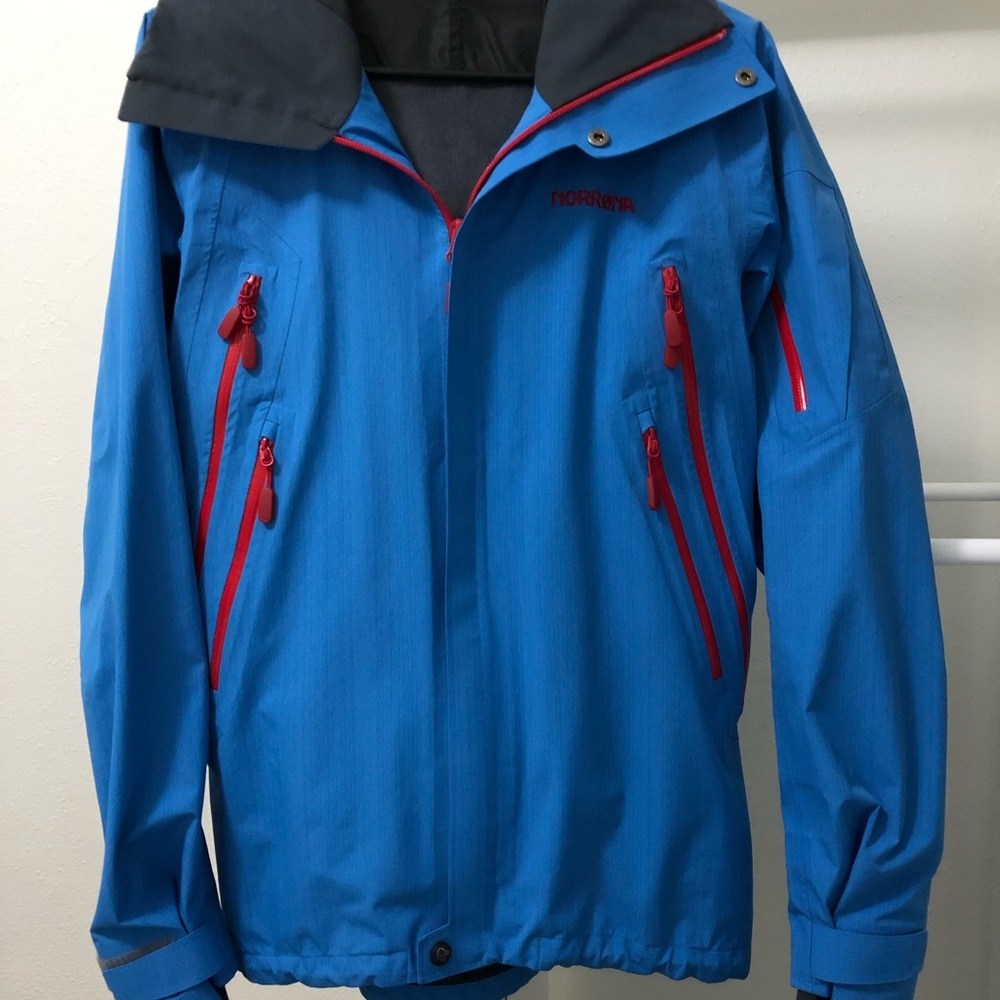 Norrona outer shell- waterfall blue, women’s small